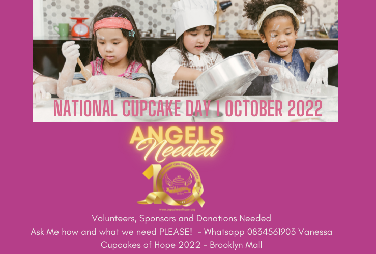 National Cupcake Day – Cupcakes 4 Kids with Cancer Fundraiser PRETORIA